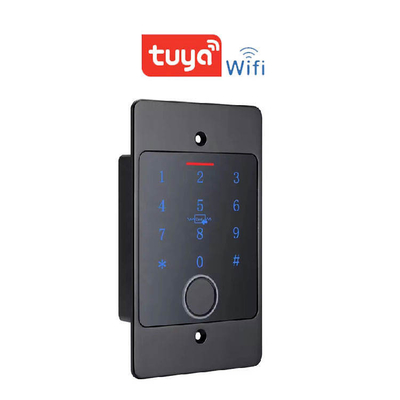 Buiten waterdicht metalen behuizing Smart Tuya Wifi Standalone ingebedde vingerafdruk toegangscontrole met toetsenbord