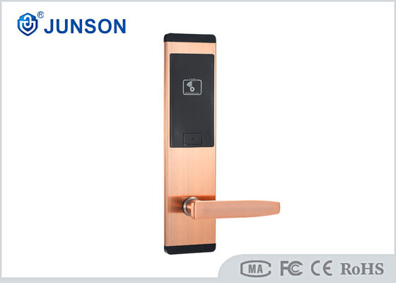 Roestvrijstalen RFID-hotelsloten met 1 seconde opstarttijd en 200 gastenkaartcapaciteit voor sleutelloos toegangscontrolesysteem
