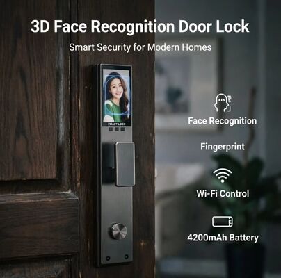 Waterdicht Smart Lock Real Time Video 3d Gezichtsherkenning Smart Fingerprint Lock