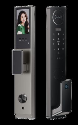 3D Gezichtsherkenning Volledig Automatisch Slim Deurslot Met 4,5 Inch Display & Videodeurbel